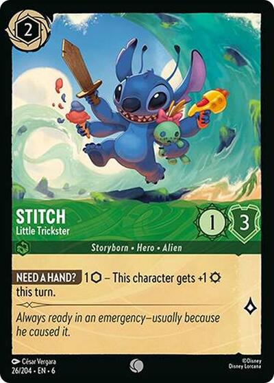 Stitch - Little Trickster - Cold Foil (Azurite Sea)(6-026/204)(C)