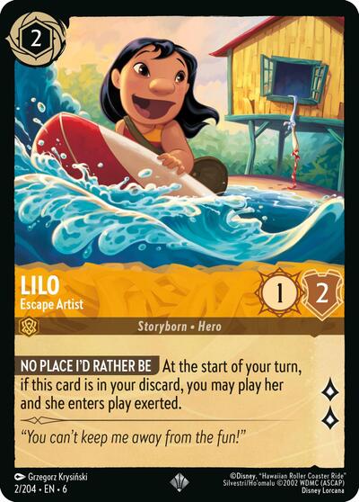 Lilo - Escape Artist - Cold Foil (Azurite Sea)(6-002/204)(SR)