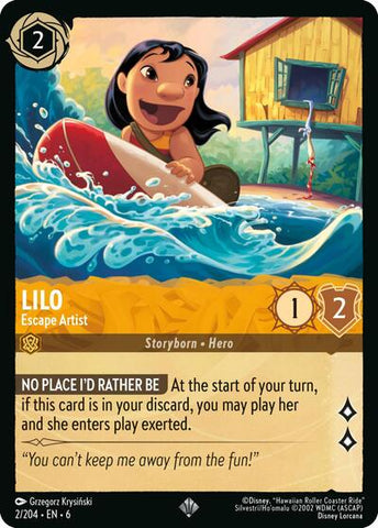 Lilo - Escape Artist - Cold Foil (Azurite Sea)(6-002/204)(SR)