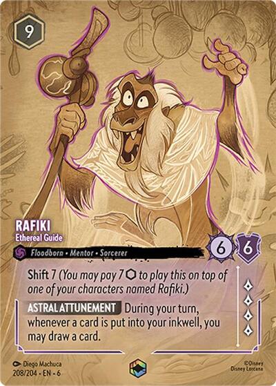 Rafiki - Ethereal Guide (Enchanted) - Holofoil (Azurite Sea)(6-208/204)(E)