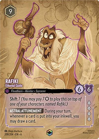 Rafiki - Ethereal Guide (Enchanted) - Holofoil (Azurite Sea)(6-208/204)(E)