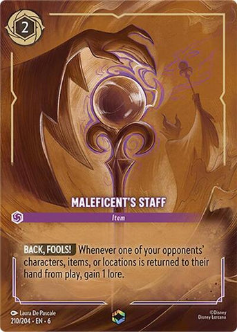 Maleficent's Staff (Enchanted) - Holofoil (Azurite Sea)(6-210/204)(E)