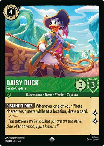 Daisy Duck - Pirate Captain - Cold Foil (Azurite Sea)(6-081/204)(SR)