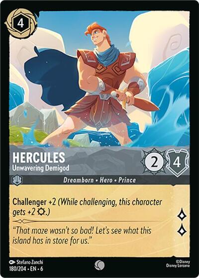 Hercules - Unwavering Demigod - Cold Foil (Azurite Sea)(6-180/204)(C)