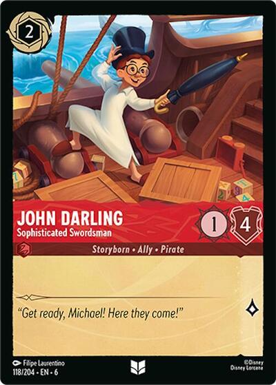 John Darling - Sophisticated Swordsman - Cold Foil (Azurite Sea)(6-118/204)(U)