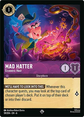 Mad Hatter - Eccentric Host - Cold Foil (Azurite Sea)(6-059/204)(SR)
