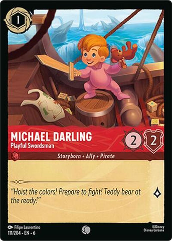 Michael Darling - Playful Swordsman (Azurite Sea)(6-111/204)(C)
