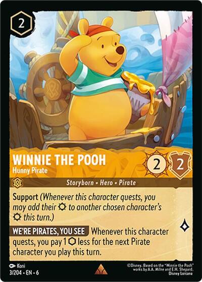Winnie the Pooh - Hunny Pirate - Cold Foil (Azurite Sea)(6-003/204)(R)