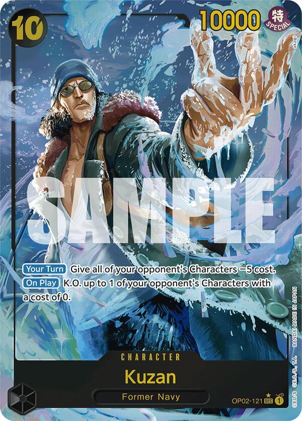 Kuzan (OP02-121) (Alternate Art) - Foil (Premium Booster -The Best- [PRB-01])(OP02-121)(SEC)
