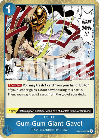 Gum-Gum Giant Gavel (Jolly Roger Foil) - Foil (Premium Booster -The Best- [PRB-01])(OP03-055)(C)