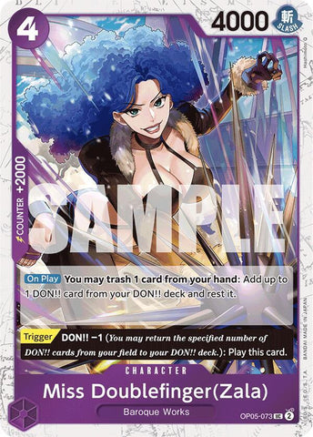 Miss Doublefinger(Zala) (Jolly Roger Foil) - Foil (Premium Booster -The Best- [PRB-01])(OP05-073)(UC)