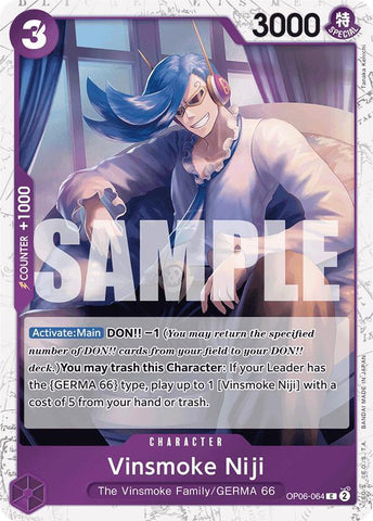 Vinsmoke Niji (OP06-064) (Jolly Roger Foil) - Foil (Premium Booster -The Best- [PRB-01])(OP06-064)(C)