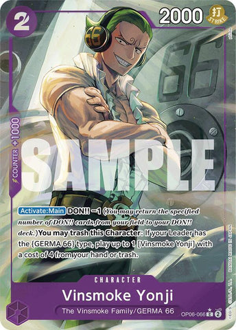 Vinsmoke Yonji (OP06-066) (Full Art) - Foil (Premium Booster -The Best- [PRB-01])(OP06-066)(C)