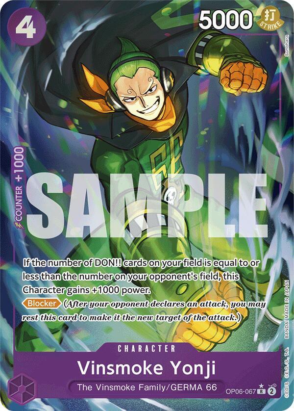 Vinsmoke Yonji (OP06-067) (Full Art) - Foil (Premium Booster -The Best- [PRB-01])(OP06-067)(R)