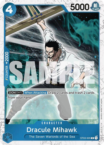 Dracule Mihawk (ST03-005) (Jolly Roger Foil) - Foil (Premium Booster -The Best- [PRB-01])(ST03-005)(C)
