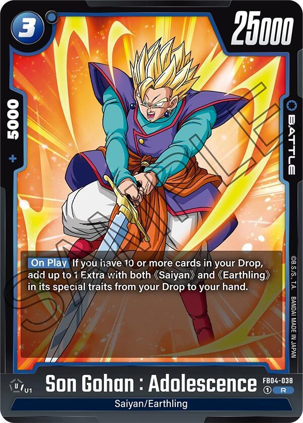 Son Gohan : Adolescence [038] [Foil] (FB04-038)(R)