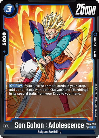 Son Gohan : Adolescence [038] [Foil] (FB04-038)(R)
