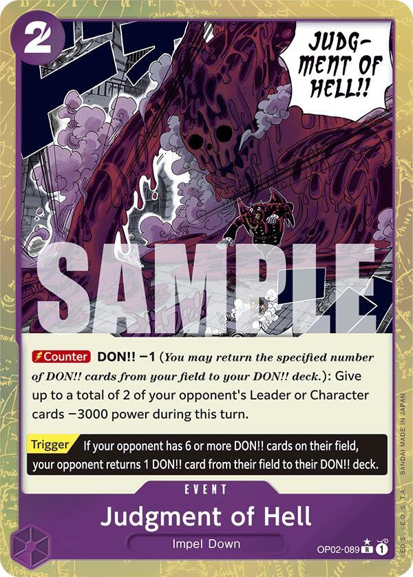 Judgment of Hell (Textured Foil) - Foil (Premium Booster -The Best- [PRB-01])(OP02-089)(R)
