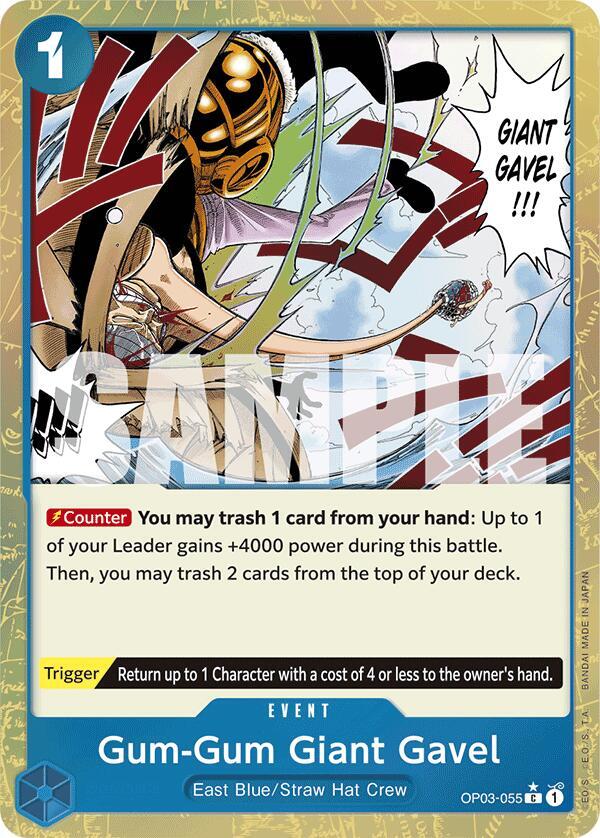 Gum-Gum Giant Gavel (Textured Foil) - Foil (Premium Booster -The Best- [PRB-01])(OP03-055)(C)