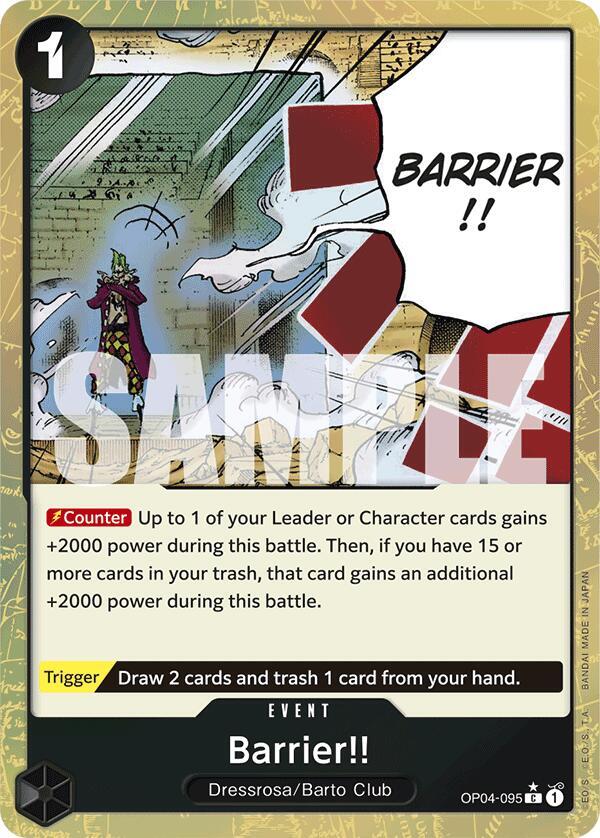 Barrier!! (Textured Foil) - Foil (Premium Booster -The Best- [PRB-01])(OP04-095)(C)