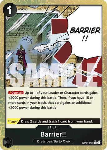 Barrier!! (Textured Foil) - Foil (Premium Booster -The Best- [PRB-01])(OP04-095)(C)