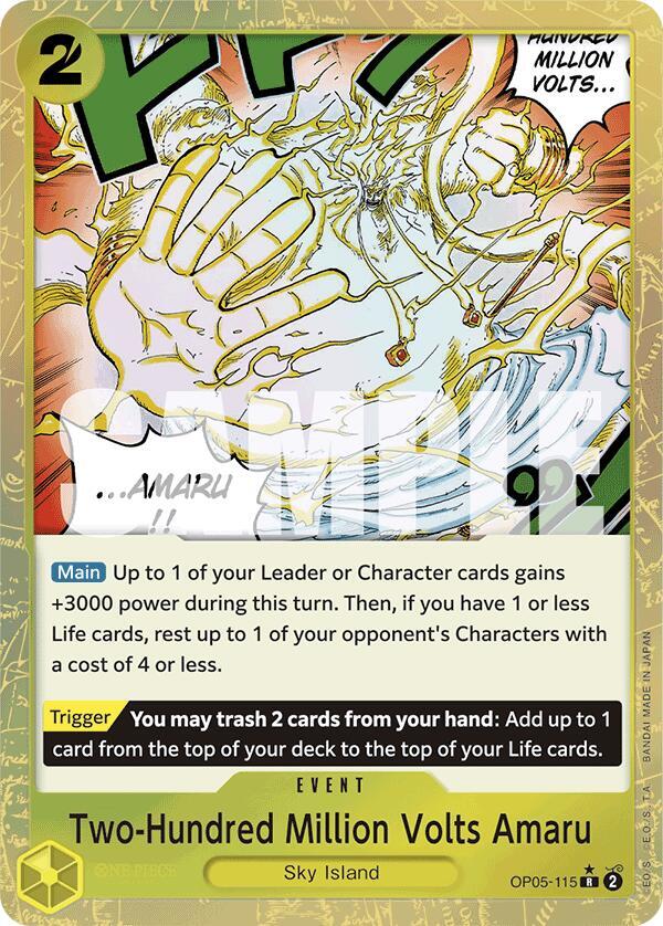 Two-Hundred Million Volts Amaru (Textured Foil) - Foil (Premium Booster -The Best- [PRB-01])(OP05-115)(R)