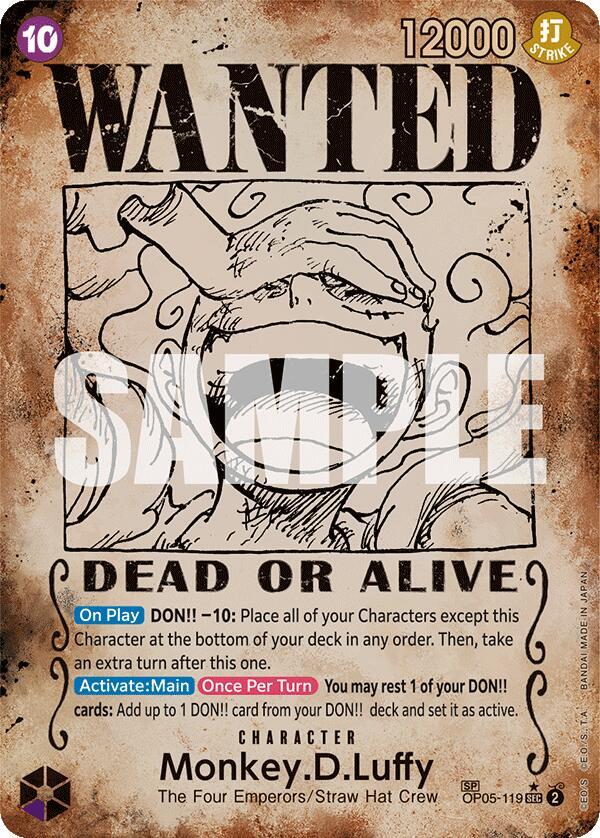 Monkey.D.Luffy (Wanted Poster) - Foil (Emperors in the New World)(OP05-119)(SEC)