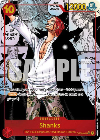 Shanks (004) - Manga - Foil (Emperors in the New World)(OP09-004)(SR)