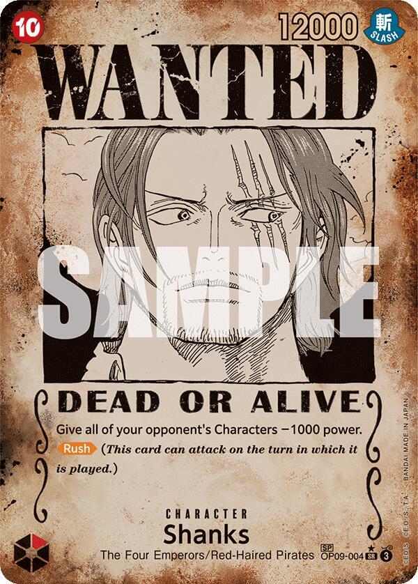 Shanks (004) (Wanted Poster) - Foil (Emperors in the New World)(OP09-004)(SR)