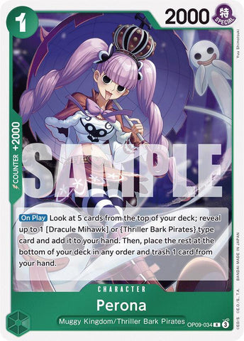 Perona - Foil (Emperors in the New World)(OP09-034)(R)