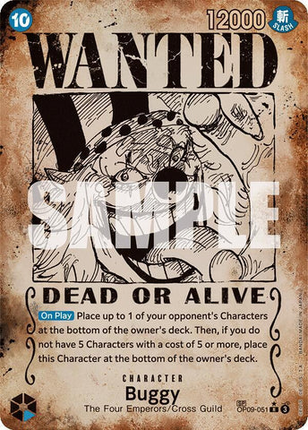 Buggy (051) (Wanted Poster) - Foil (Emperors in the New World)(OP09-051)(R)