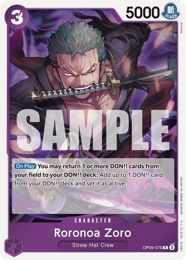 Roronoa Zoro (076) - Foil (Emperors in the New World)(OP09-076)(R)