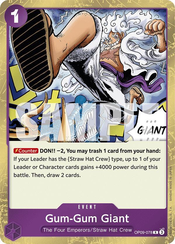 Gum-Gum Giant - Foil (Emperors in the New World)(OP09-078)(R)