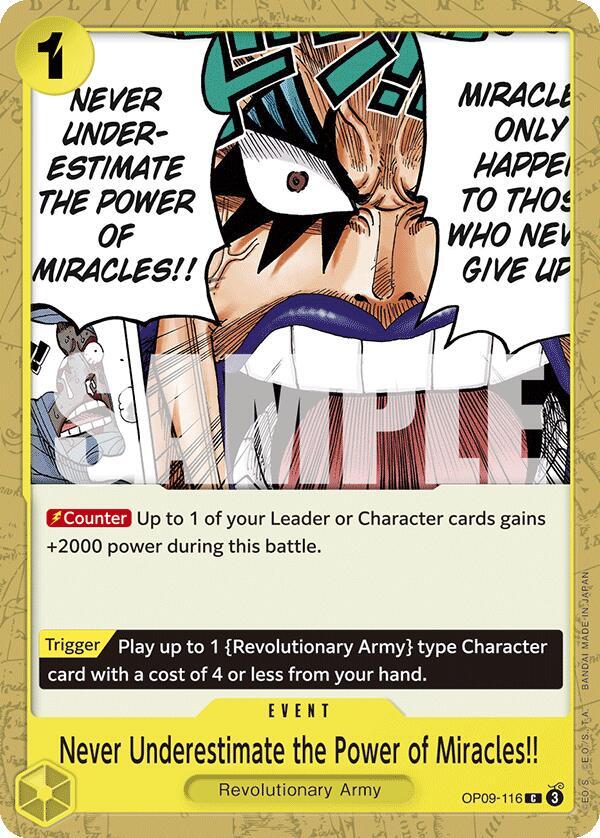 Never Underestimate the Power of Miracles!! (Emperors in the New World)(OP09-116)(C)