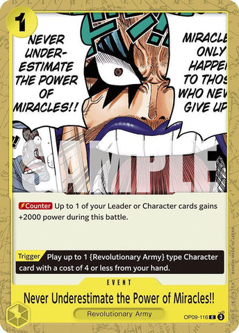Never Underestimate the Power of Miracles!! (Emperors in the New World)(OP09-116)(C)