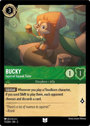 Bucky - Squirrel Squeak Tutor (Errata Version) - Cold Foil (Rise of the Floodborn)(2-073/204)(U)