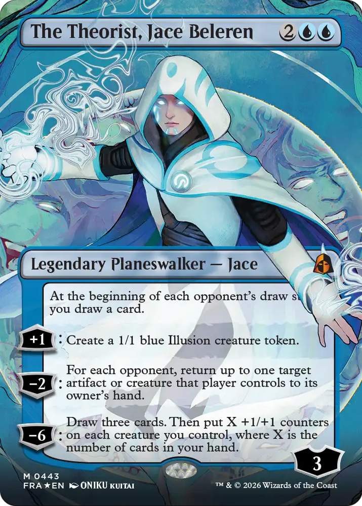 The Theorist, Jace Beleren [Borderless] (0443) (Reality Fracture)(FRA-443)(M)