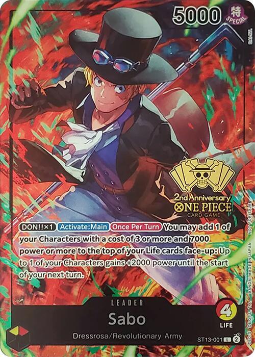Sabo [2nd Anniversary Tournament] [Foil] (One Piece Promotion Cards)(ST13-001)(L)