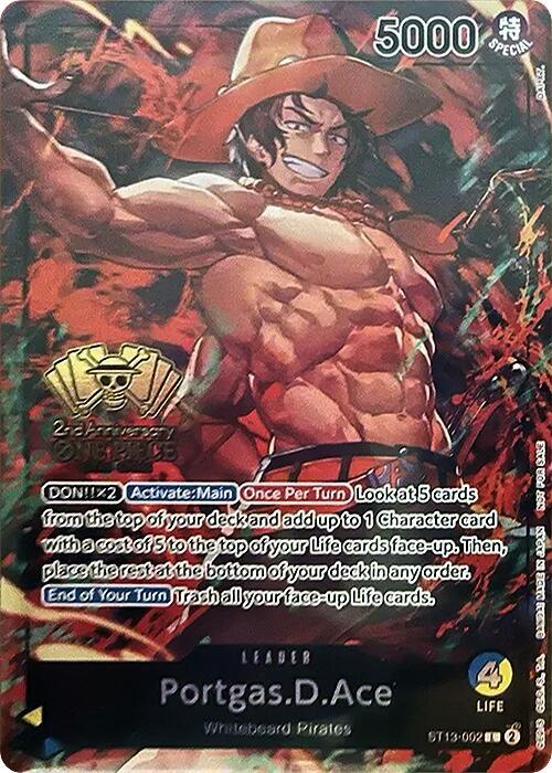 Portgas.D.Ace [2nd Anniversary Tournament] [Foil] (One Piece Promotion Cards)(ST13-002)(L)