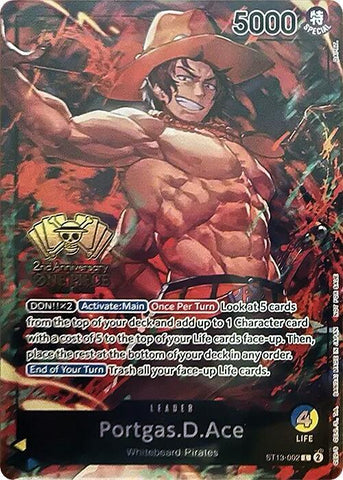 Portgas.D.Ace [2nd Anniversary Tournament] [Foil] (One Piece Promotion Cards)(ST13-002)(L)
