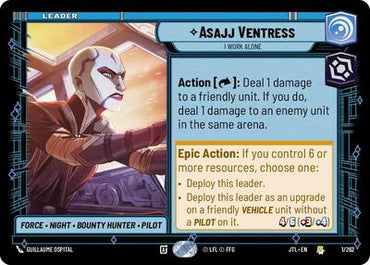 Asajj Ventress, I Work Alone (Jump to Lightspeed)(JTL-001/262)(R)
