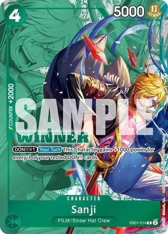 Sanji [Winner Pack 2025 Vol. 1] [Foil] (One Piece Promotion Cards)(EB01-014)(R)