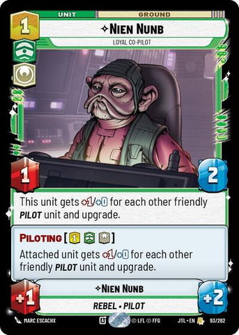 Nien Nunb, Loyal Co-Pilot (Jump to Lightspeed)(JTL-093/262)(R)