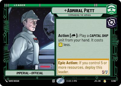 Admiral Piett, Commanding the Armada (Jump to Lightspeed)(JTL-005/262)(R)