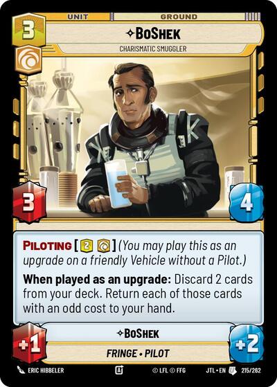 BoShek, Charismatic Smuggler (Jump to Lightspeed)(JTL-215/262)(U)