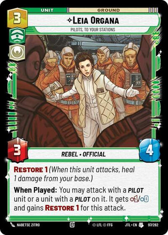 Leia Organa, Pilots, To Your Stations (Jump to Lightspeed)(JTL-097/262)(U)