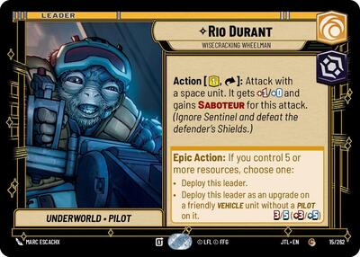 Rio Durant, Wisecracking Wheelman (Jump to Lightspeed)(JTL-015/262)(C)