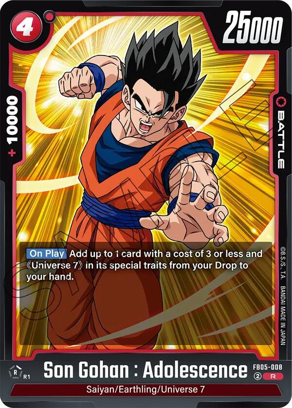 Son Gohan : Adolescence [008] [Foil] (FB05-008)(R)