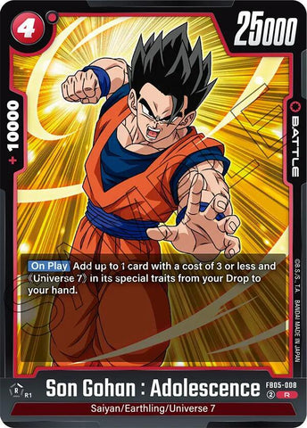Son Gohan : Adolescence [008] [Foil] (FB05-008)(R)