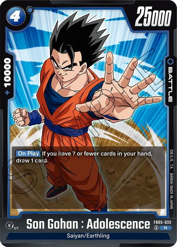 Son Gohan : Adolescence [033] [Foil] (FB05-033)(R)
